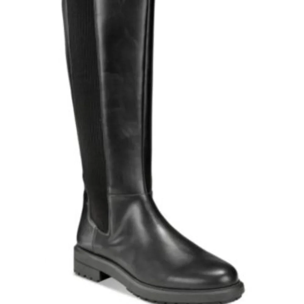 On 34th Women's Tamira Black Stretch Tall Round Toe Riding Boots sz 5 NWOB